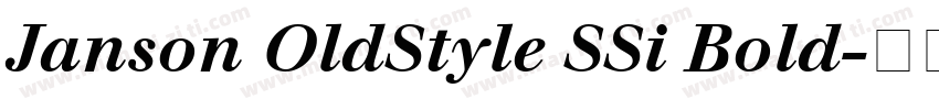 Janson OldStyle SSi Bold字体转换